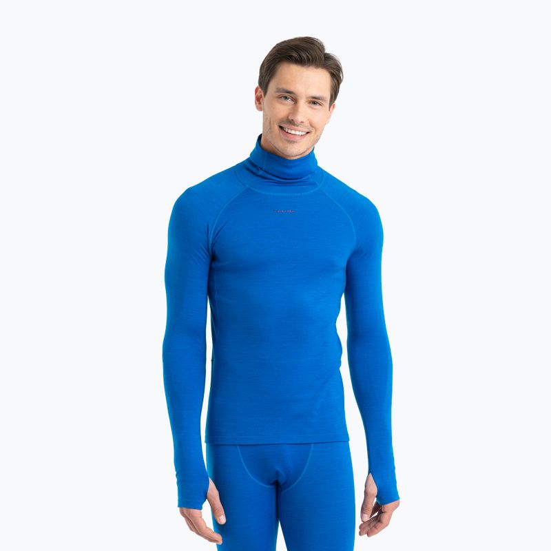 Bărbați Icebreaker Merino Merino Roll Neck tricou termic lazurite