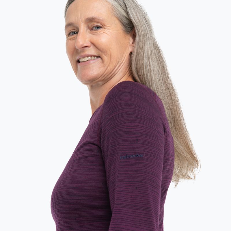 Hanorac termic pentru femei icebreaker 200 Oasis Crewe Ski Tracks nightshad/midnightnav/aop 3