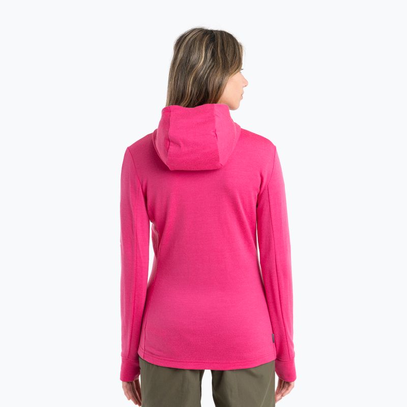 Geacă de trekking pentru femei Icebreaker Quantum III Zip Hood tempo/electron pink/cb 2