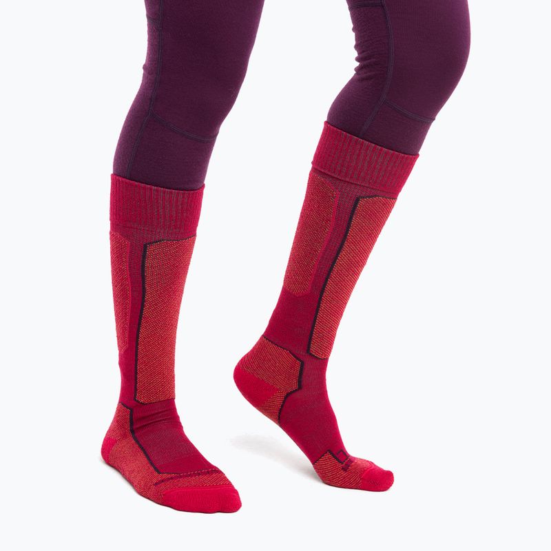 Icebreaker Ski+ Light OTC șosete de schi pentru femei electrnpnk/arth/nightshad 2