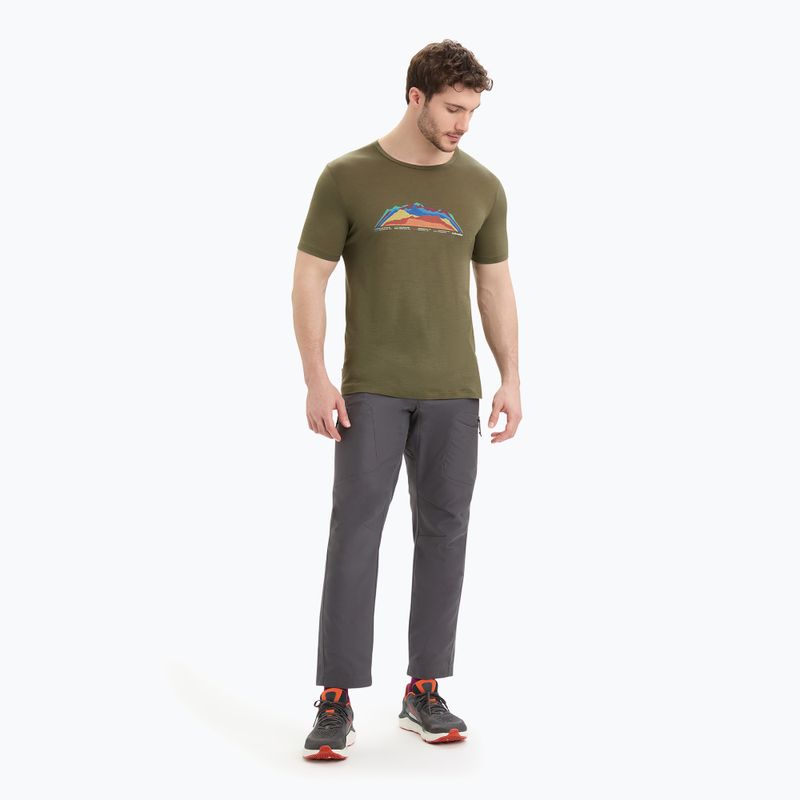 Tricou termic pentru bărbați icebreaker Tech Lite II mountain Tops verde IB0A56VE0691 2