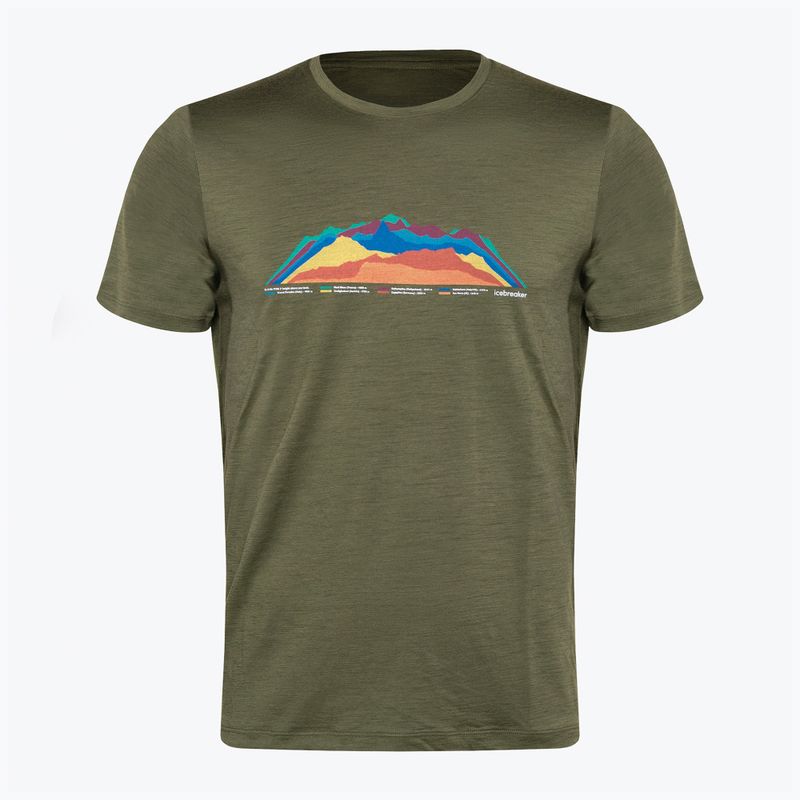 Tricou termic pentru bărbați icebreaker Tech Lite II mountain Tops verde IB0A56VE0691 6