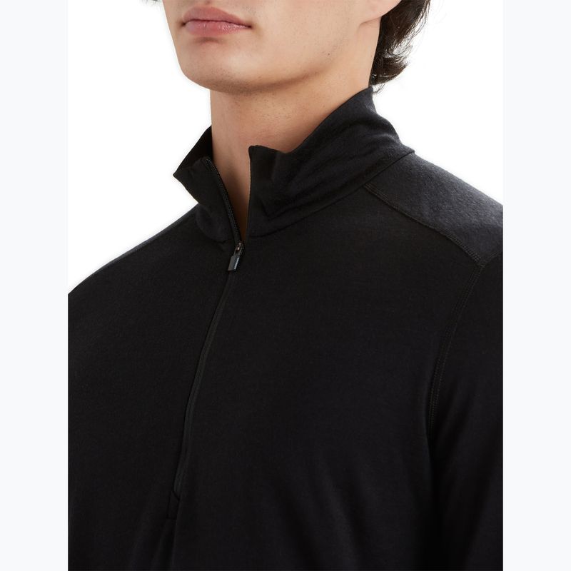 Longsleeve termoactiv pentru bărbați icebreaker Merino 200 Oasis Half Zip black 4