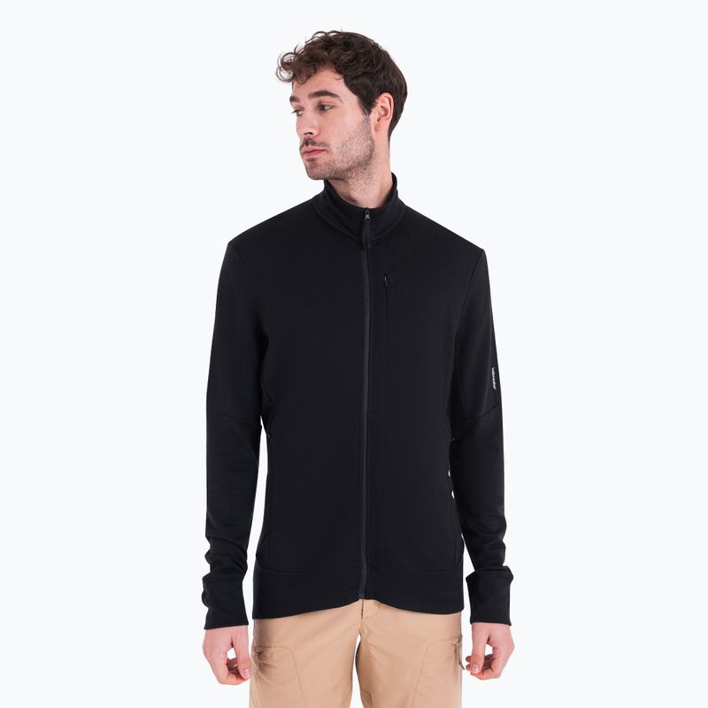 Bluză de trekking pentru bărbați icebreaker Merino 260 Quantum IV Zip black 3