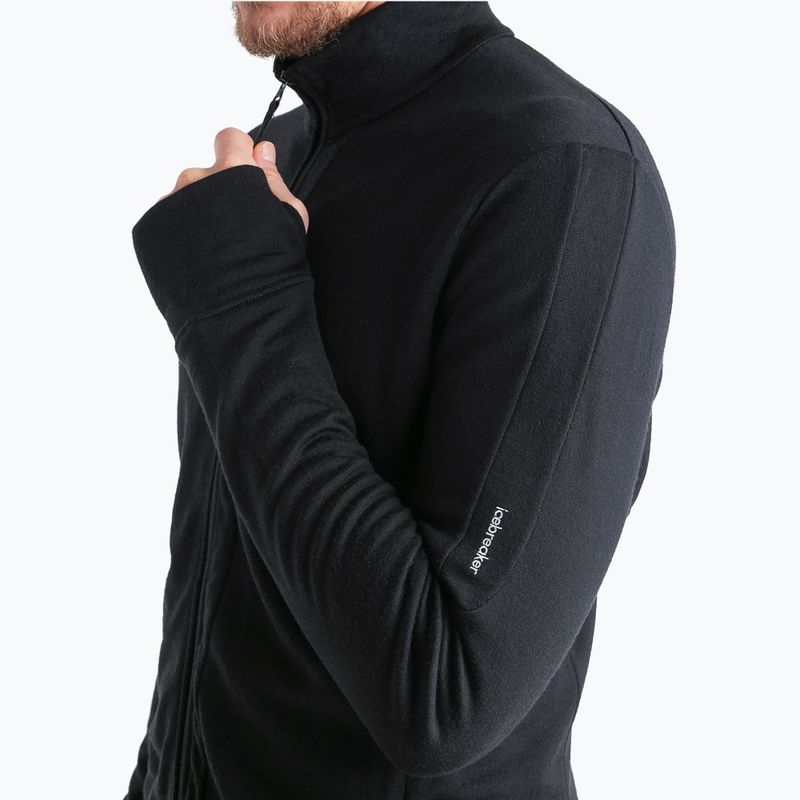 Bluză de trekking pentru bărbați icebreaker Merino 260 Quantum IV Zip black 5