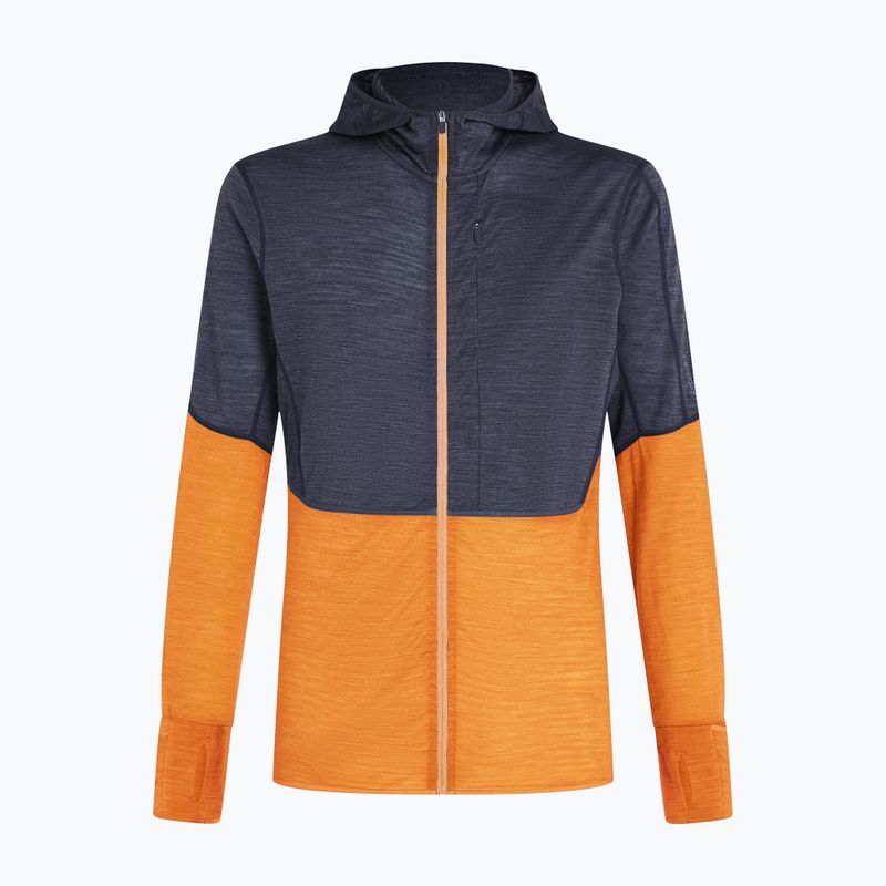 Bluză de trekking pentru bărbați icebreaker Merino 200 Realfleece Descender Zip Hoodie graphite/ray 13