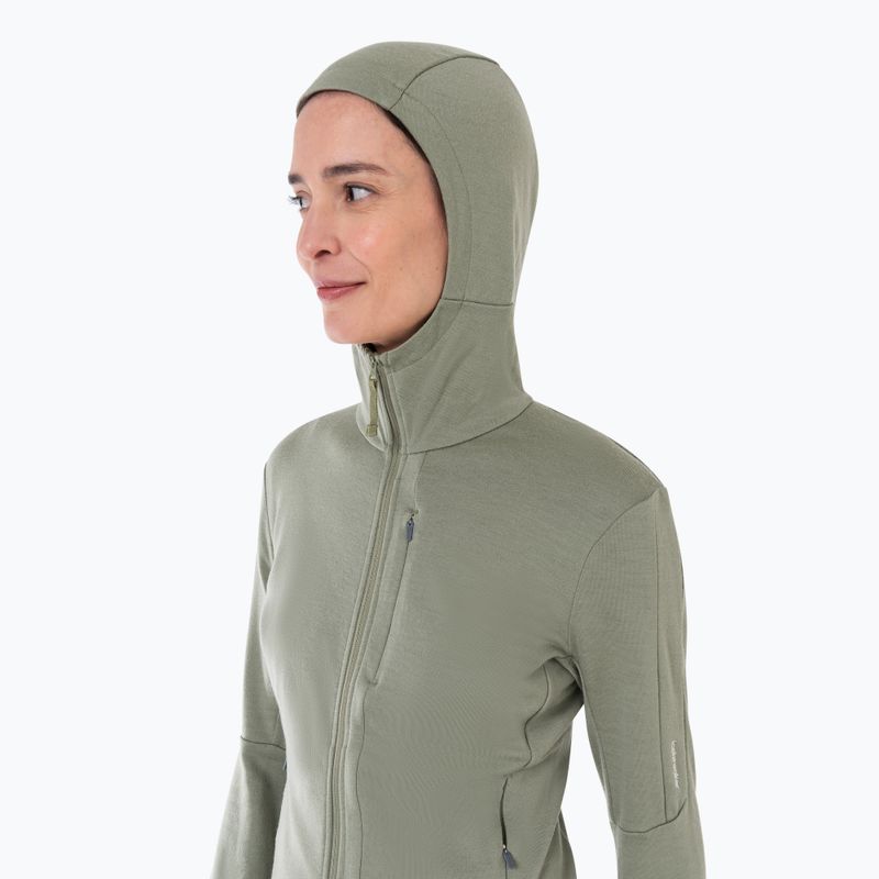 Bluză de trekking pentru femei  icebreaker Merino 260 Quantum IV Zip Hoodie lichen 4