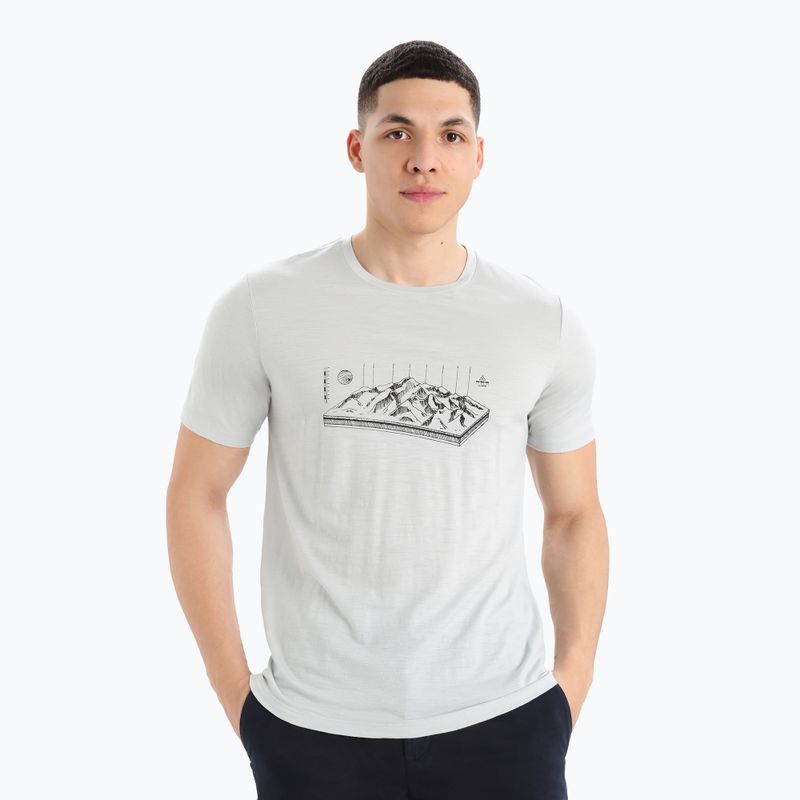 Tricou de trekking Icebreaker Tech Lite II pentru bărbați alb IB0A56IK5681