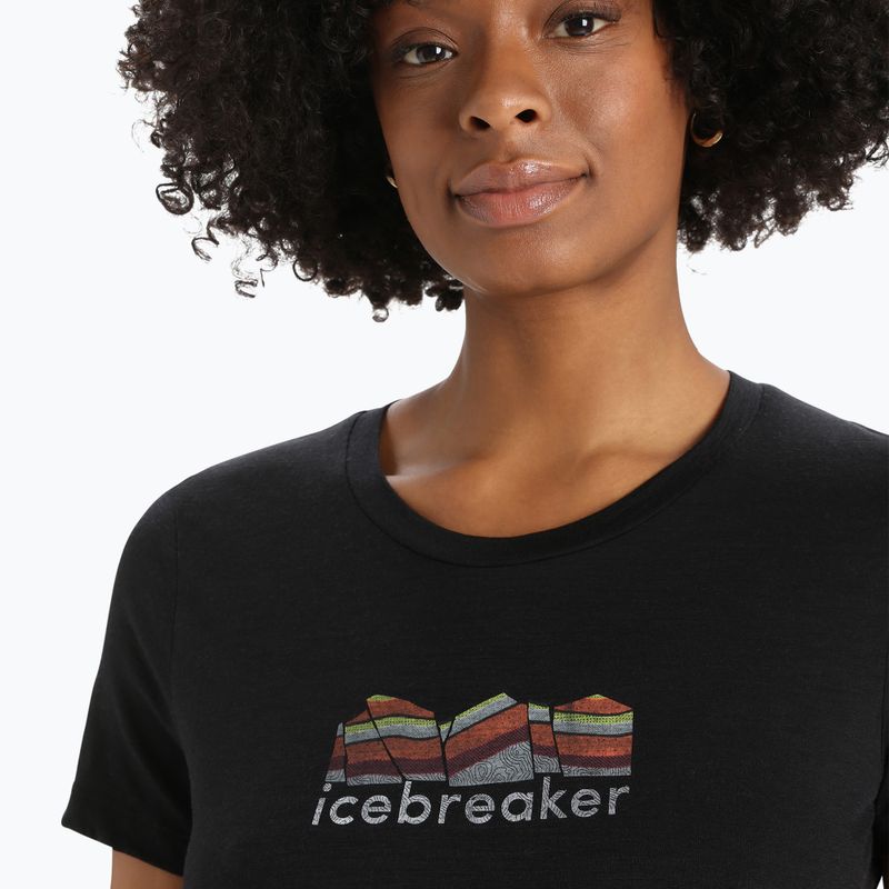 Tricou termic pentru femei icebreaker Tech Lite II Mountain Geology negru IB0A56IS0011 4