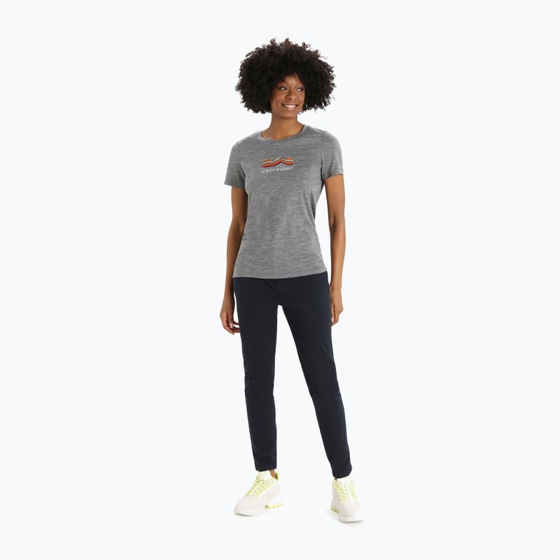 Tricou de trekking pentru femei Icebreaker Tech Lite II gri IB0A56IS0041 3
