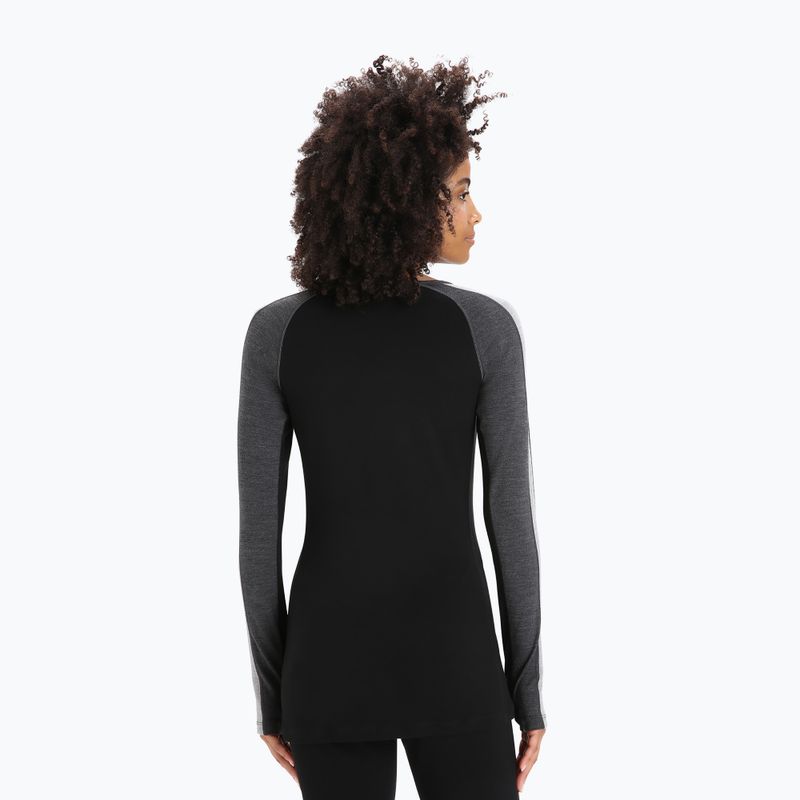 Bluză termică damă icebreaker ZoneKnit 260 jet hthr/black/metro hthr/cb 3