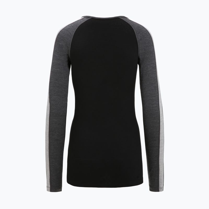 Bluză termică damă icebreaker ZoneKnit 260 jet hthr/black/metro hthr/cb 9