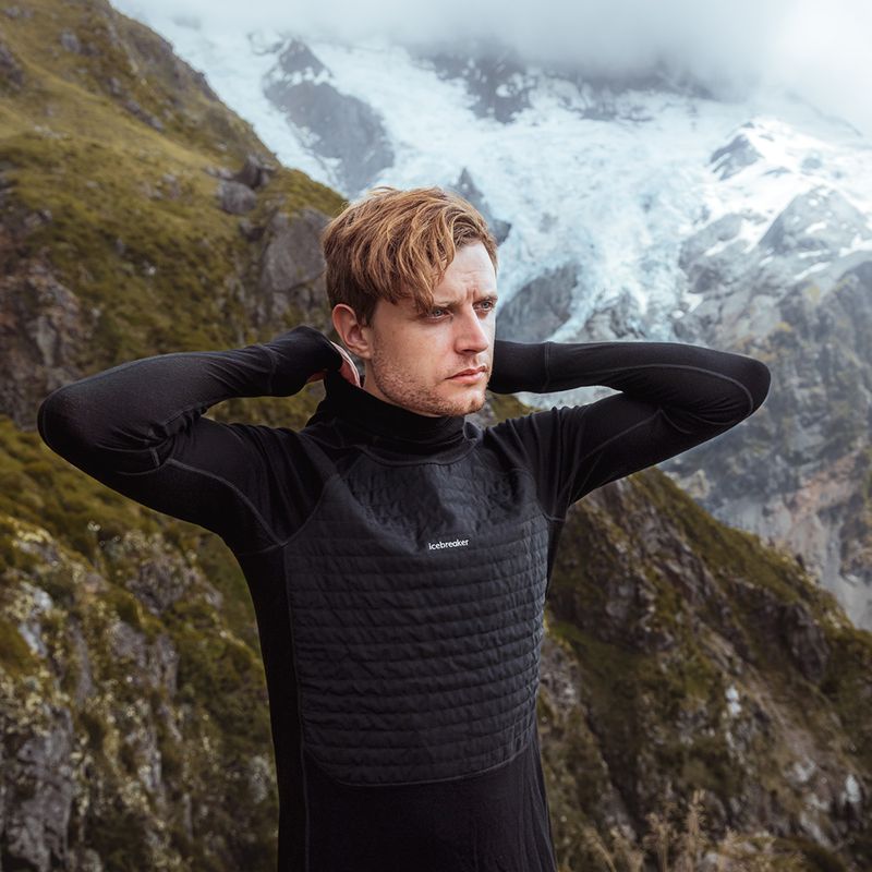 Jachetă de trekking pentru bărbați Icebreaker ZoneKnit Insulated negru 10