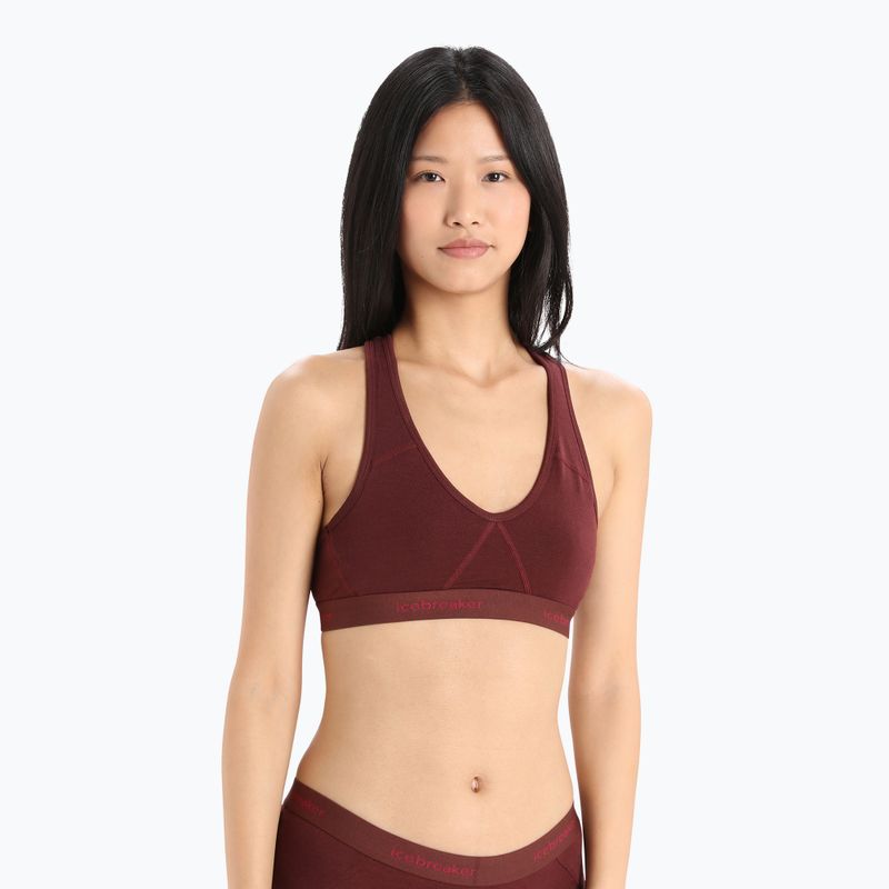 Sutien termoactiv Icebreaker Sprite Racerback maro IB1030200641