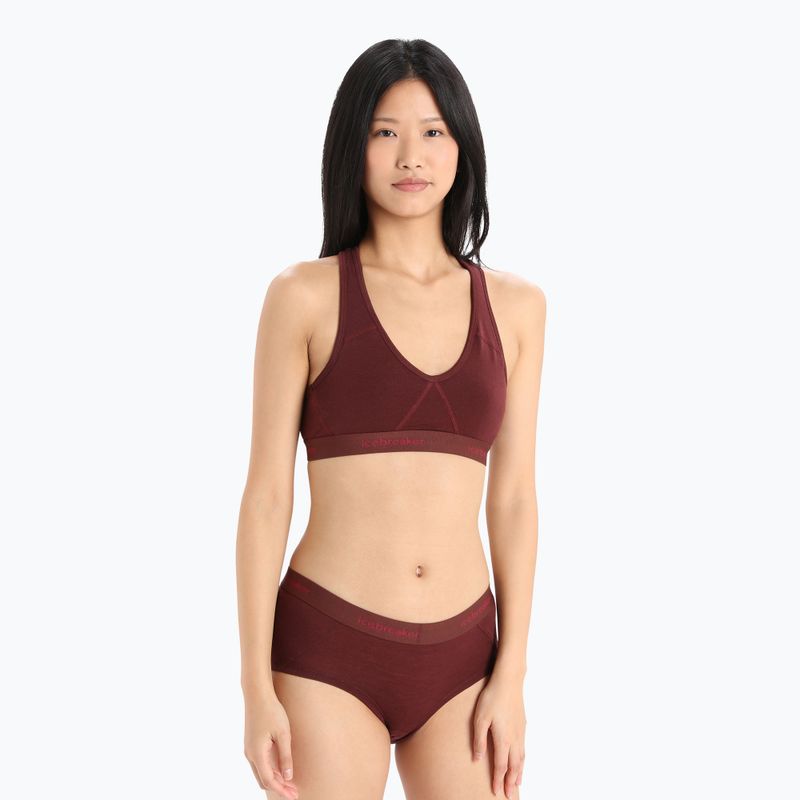 Sutien termoactiv Icebreaker Sprite Racerback maro IB1030200641 2