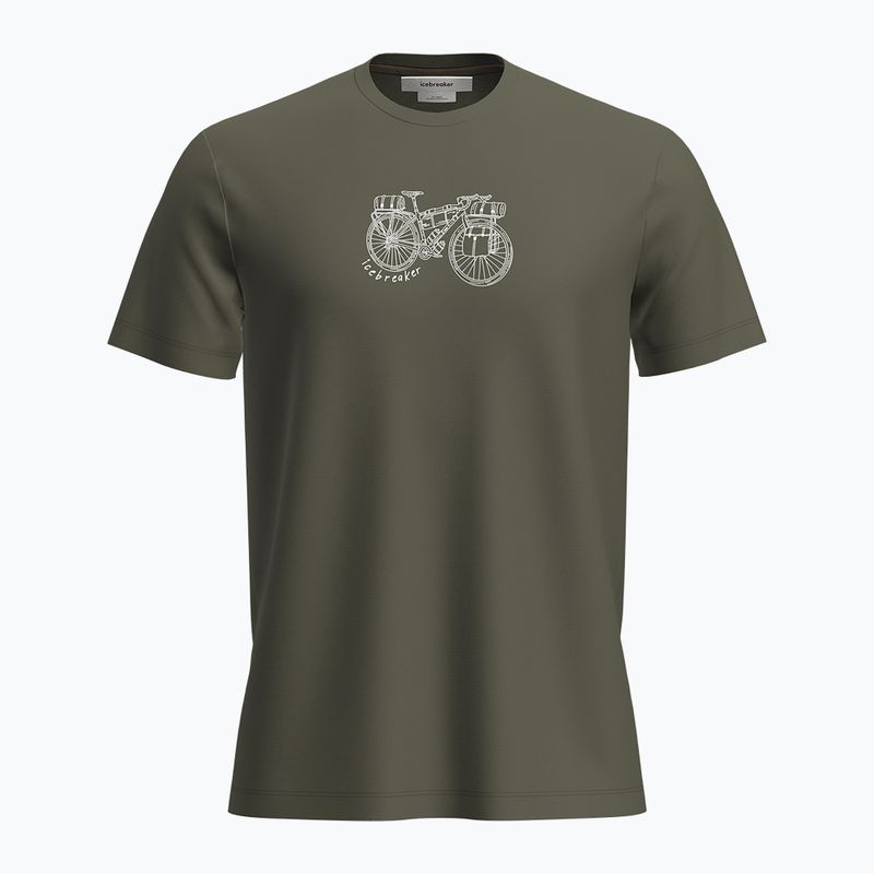 Tricou de trekking pentru bărbați icebreaker Merino 150 Tech Lite SS Tee Adventure Ride loden