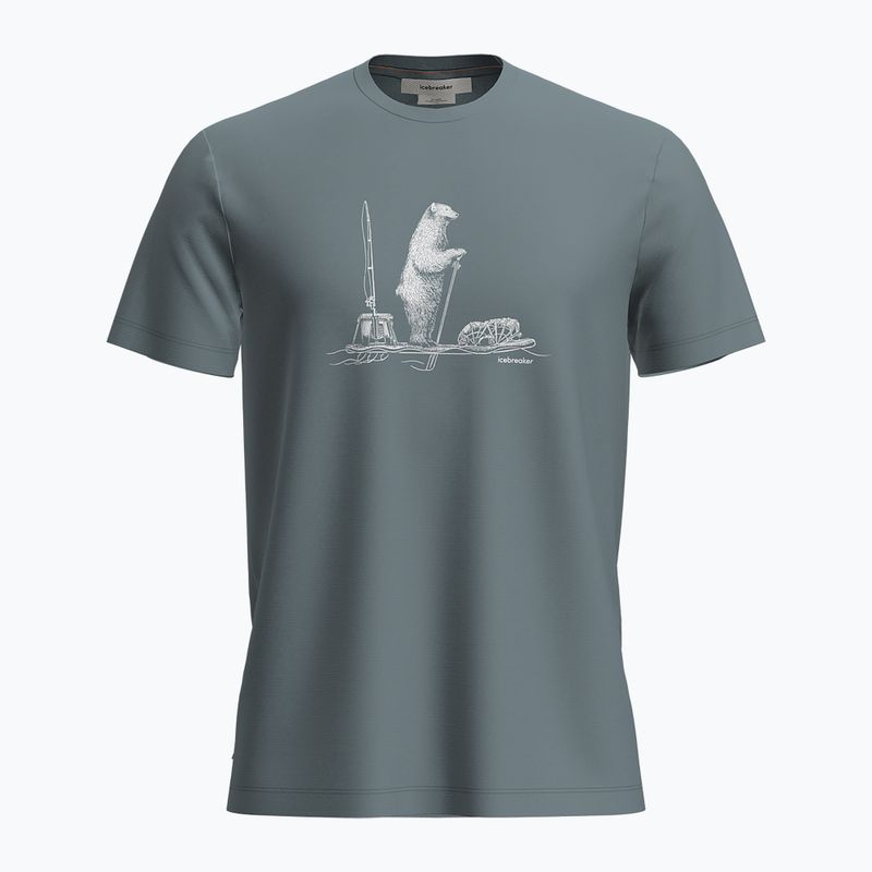 Tricou de trekking pentru bărbați icebreaker Marino 150 Tech Lite SS Tee Polar Paddle blue ash