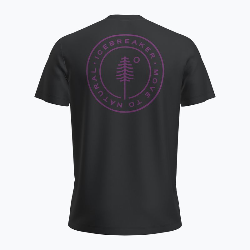 Tricou de trekking pentru bărbați icebreaker Merino 150 Tech Lite SS Tee Hike Naturall black 2