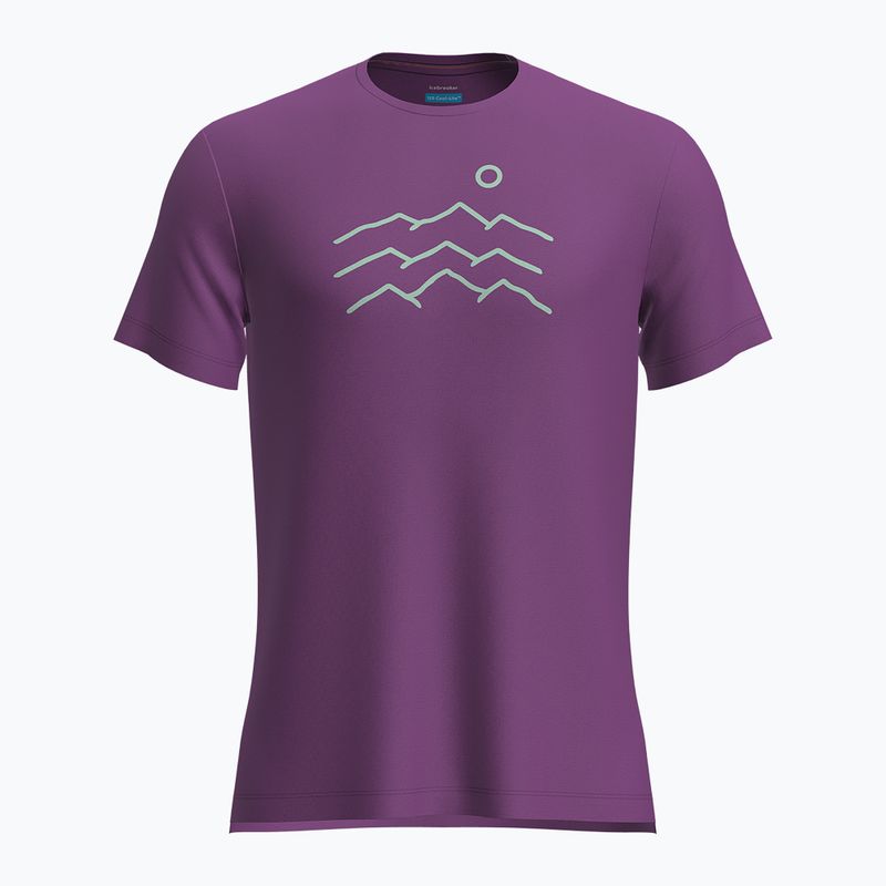 Tricou de trekking pentru bărbați icebreaker Merino 125 Cool-Lite Sphere Tee Across The Peaks passion