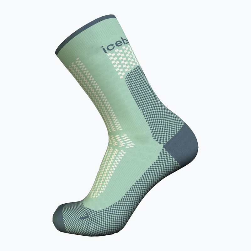 Șosete de trekking pentru bărbați icebreaker Merino Hike+ Ultralight Crew mint/blue ash 3