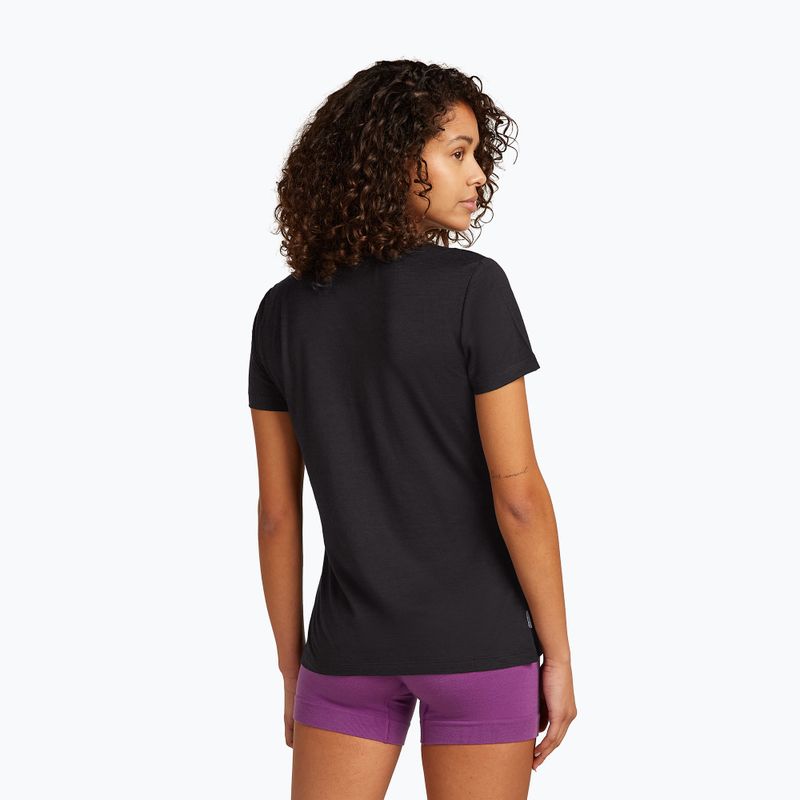 Tricou de trekking pentru femei icebreaker Merino 150 Tech Lite SS Tee Sparkling Stars black 3