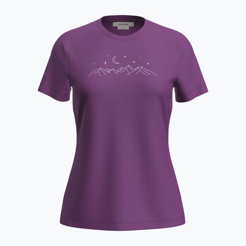 Tricou de trekking pentru femei icebreaker Merino 150 Tech Lite SS Tee Sparkling Stars passion
