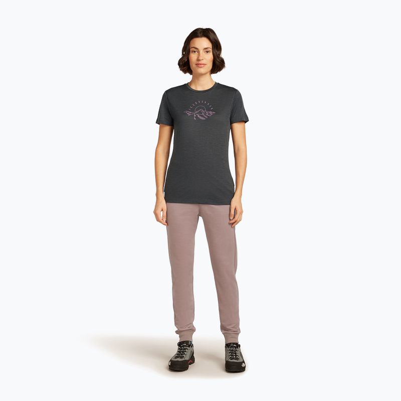 Tricou pentru femei icebreaker Merinor 150 Tech Lite Sunrise Summit obsidian 2