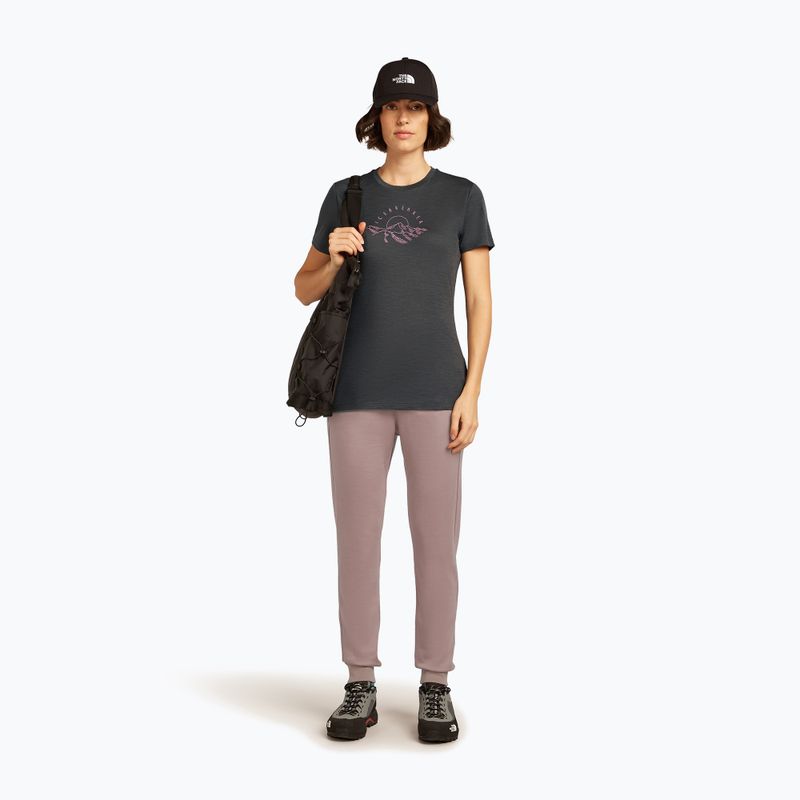 Tricou pentru femei icebreaker Merinor 150 Tech Lite Sunrise Summit obsidian 4