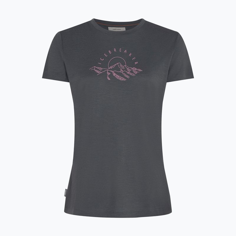 Tricou pentru femei icebreaker Merinor 150 Tech Lite Sunrise Summit obsidian 7