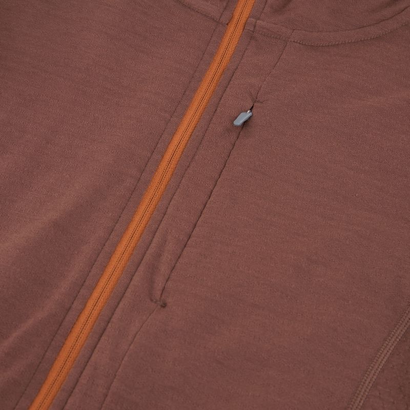 Bluză de trekking pentru femei icebreaker Merino 200 Realfleece Descender Zip Hoodie dusty clay 3