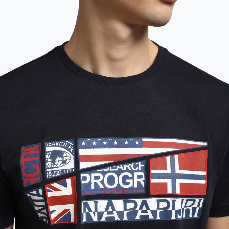 Tricou Napapijri NP0A4G34 azul pentru bărbați 3