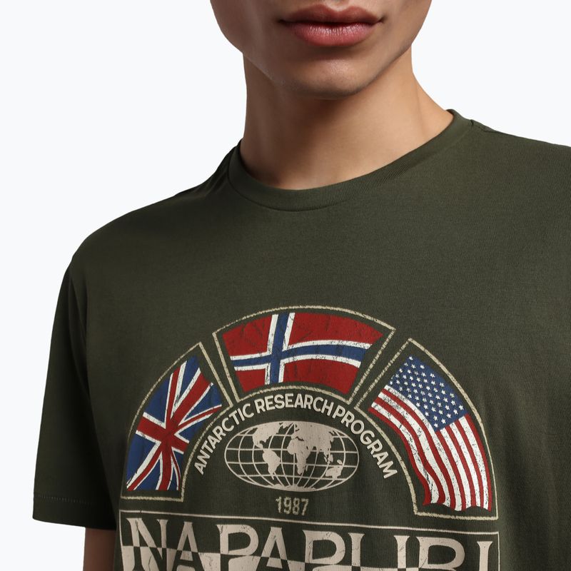 Tricou Napapijri NP0A4G34 verde pentru bărbați Napapijri NP0A4G34 verde