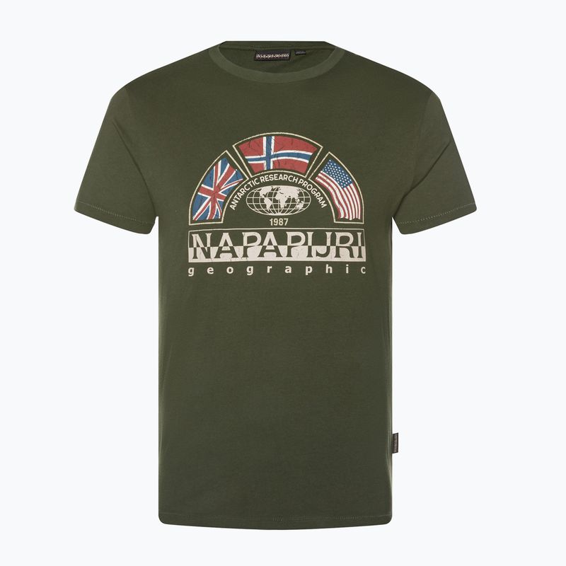 Tricou Napapijri NP0A4G34 verde pentru bărbați Napapijri NP0A4G34 verde