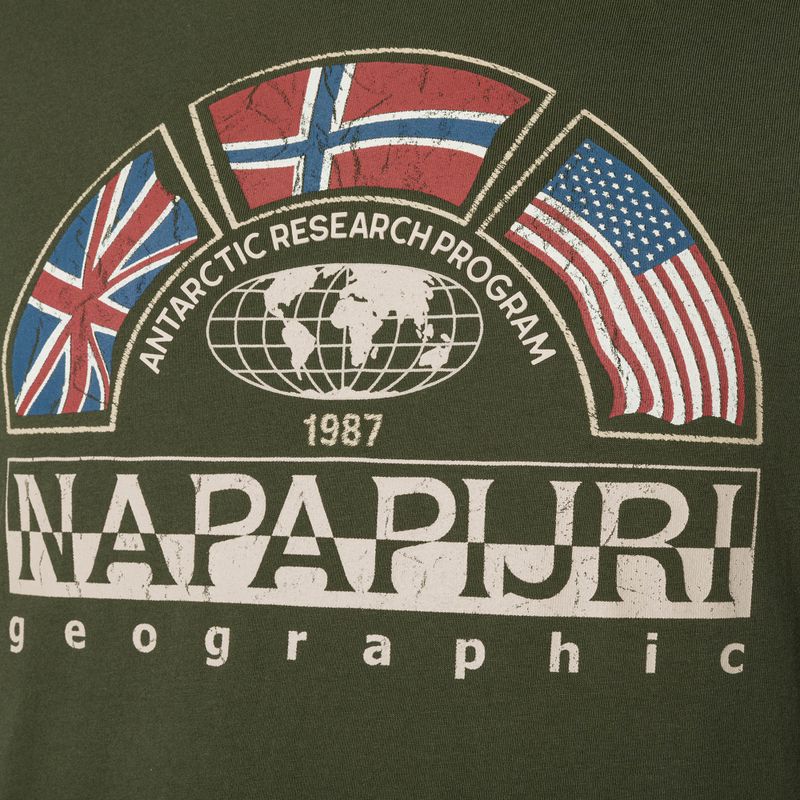 Tricou Napapijri NP0A4G34 verde pentru bărbați Napapijri NP0A4G34 verde