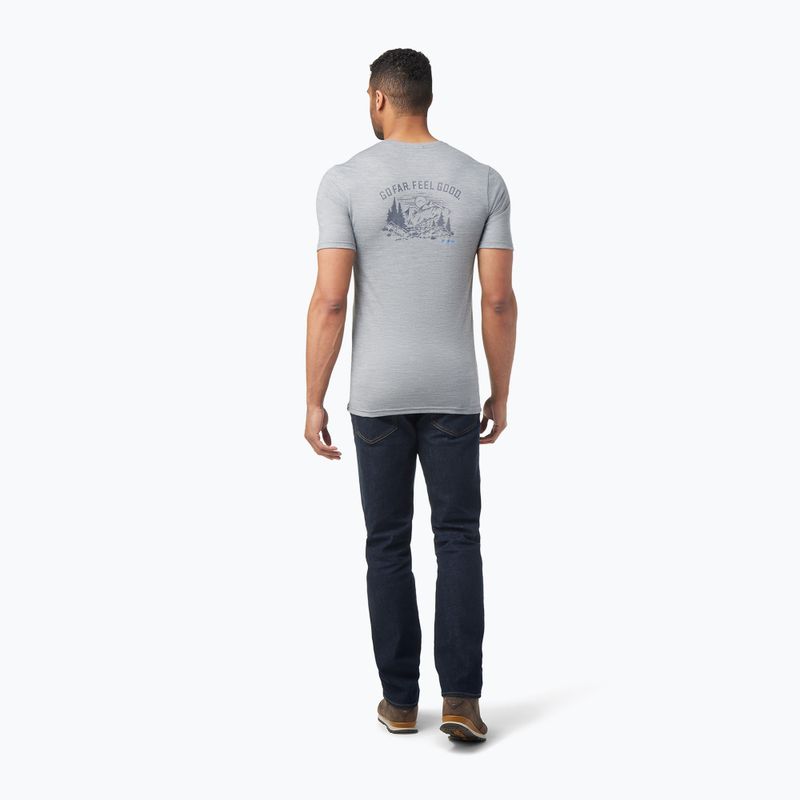 Bărbați Smartwool Wilderness Summit Graphic Tee tricou de trekking tricou gri deschis 16673 3