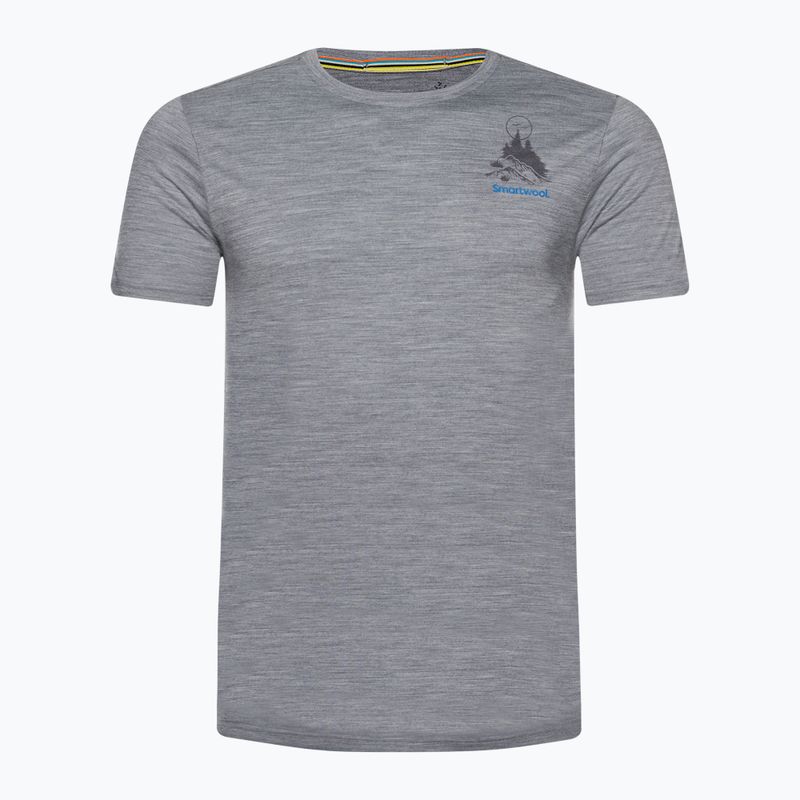 Bărbați Smartwool Wilderness Summit Graphic Tee tricou de trekking tricou gri deschis 16673 4