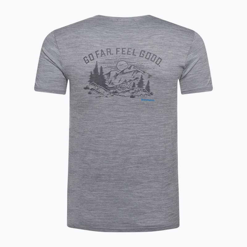 Bărbați Smartwool Wilderness Summit Graphic Tee tricou de trekking tricou gri deschis 16673 5