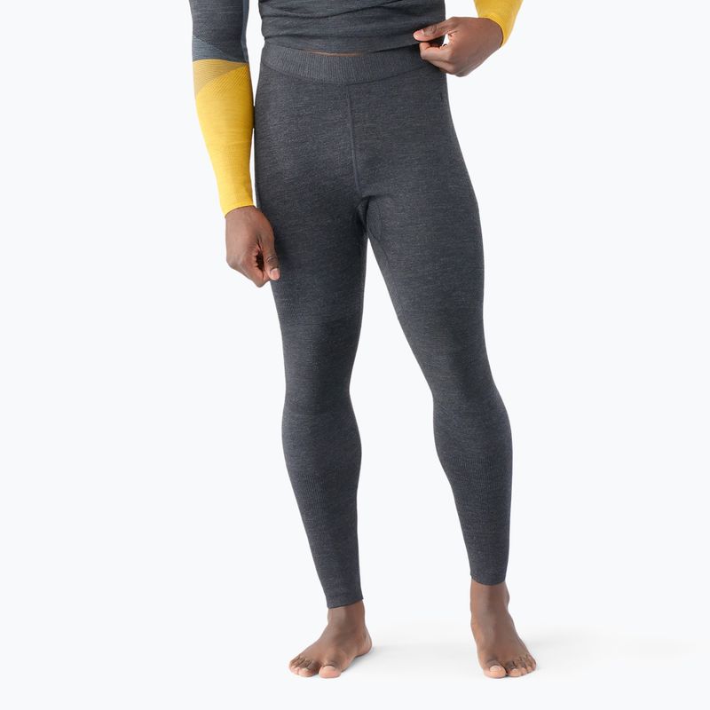 Pantaloni termoactivi pentru bărbați Smartwool Intraknit Thermal Merino Baselayer charcoal heather black