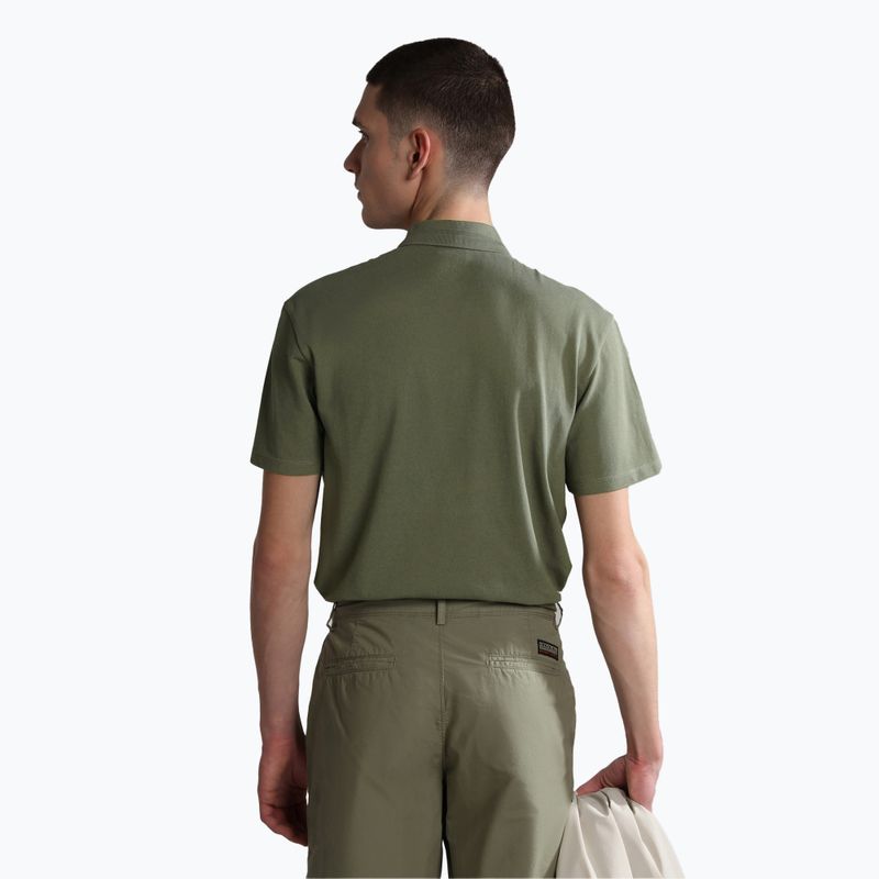 Tricou polo pentru bărbați Napapijri Ealis green lichen 3