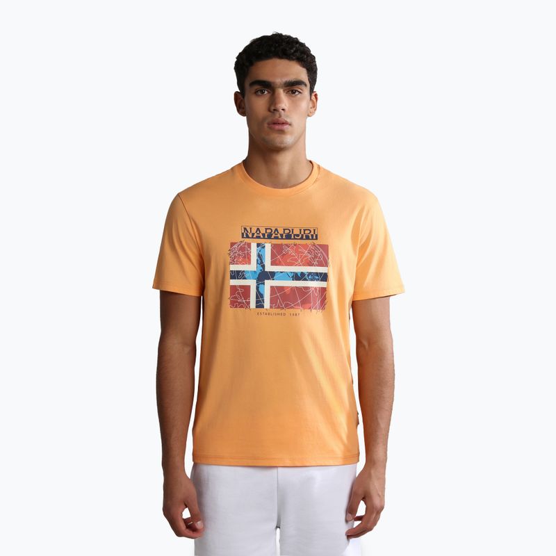 Tricou Napapijri NP0A4H22 naranja pentru bărbați
