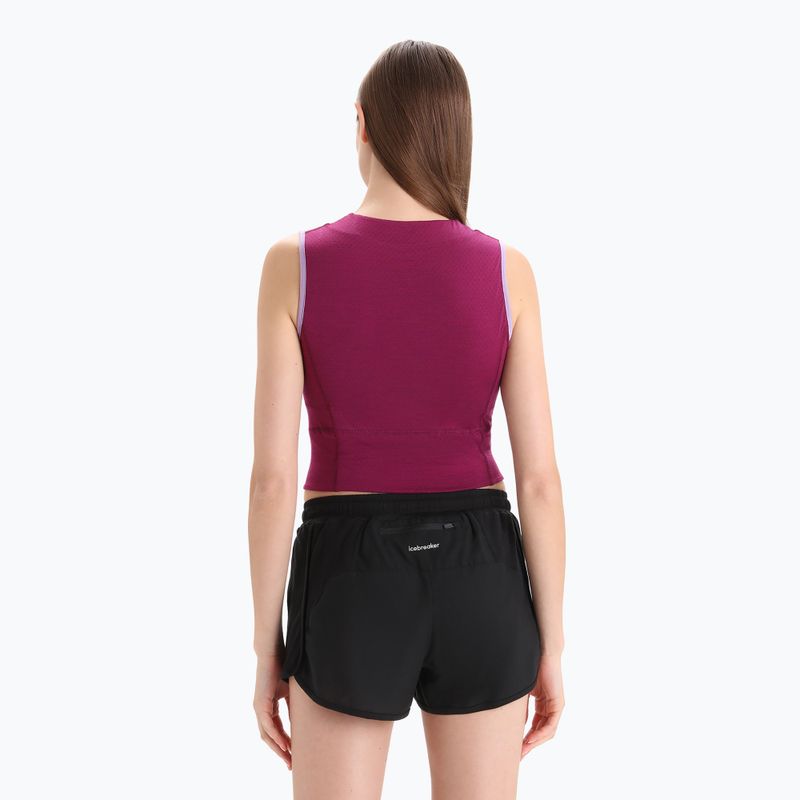 Tricou termic pentru femei icebreaker Zoneknit Cropped Bra-Tank purple gaze 3