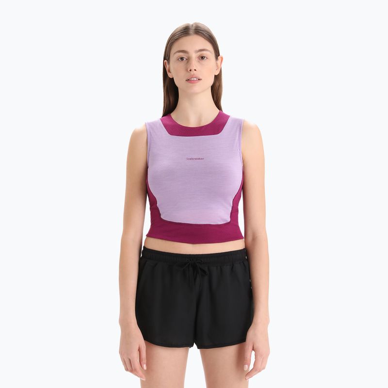 Tricou termic pentru femei icebreaker Zoneknit Cropped Bra-Tank purple gaze 8