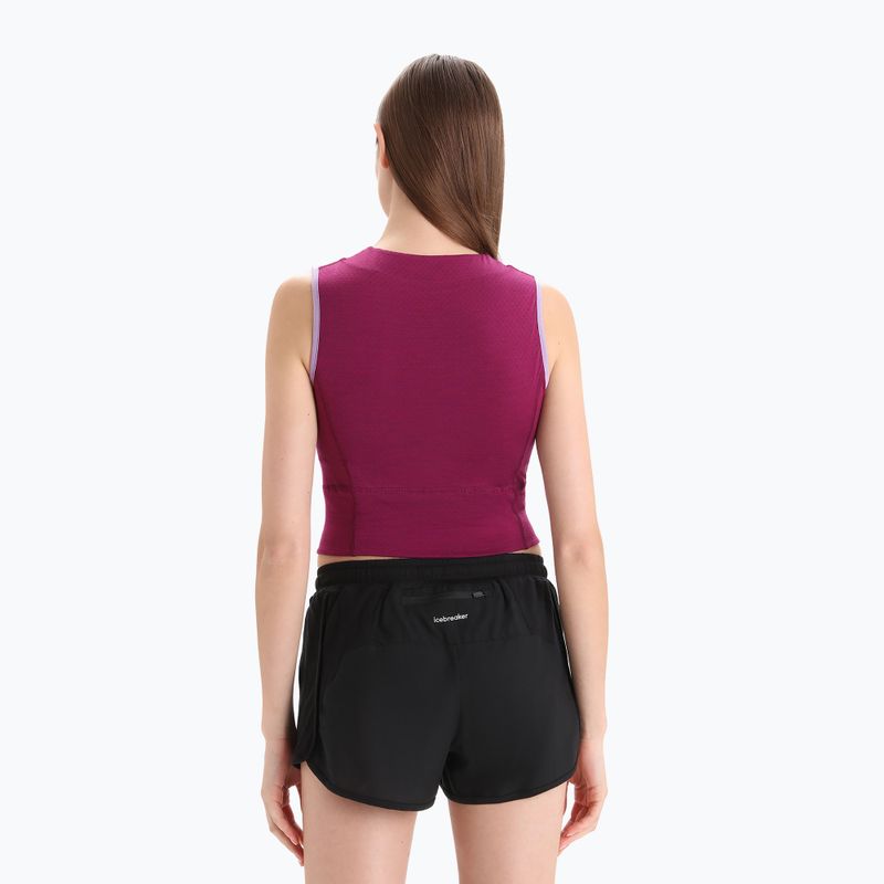 Tricou termic pentru femei icebreaker Zoneknit Cropped Bra-Tank purple gaze 9