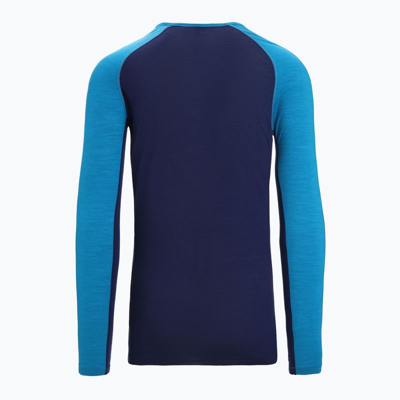 Bluză termică pentru bărbați icebreaker 125 Zoneknit Crewe geo blue 8