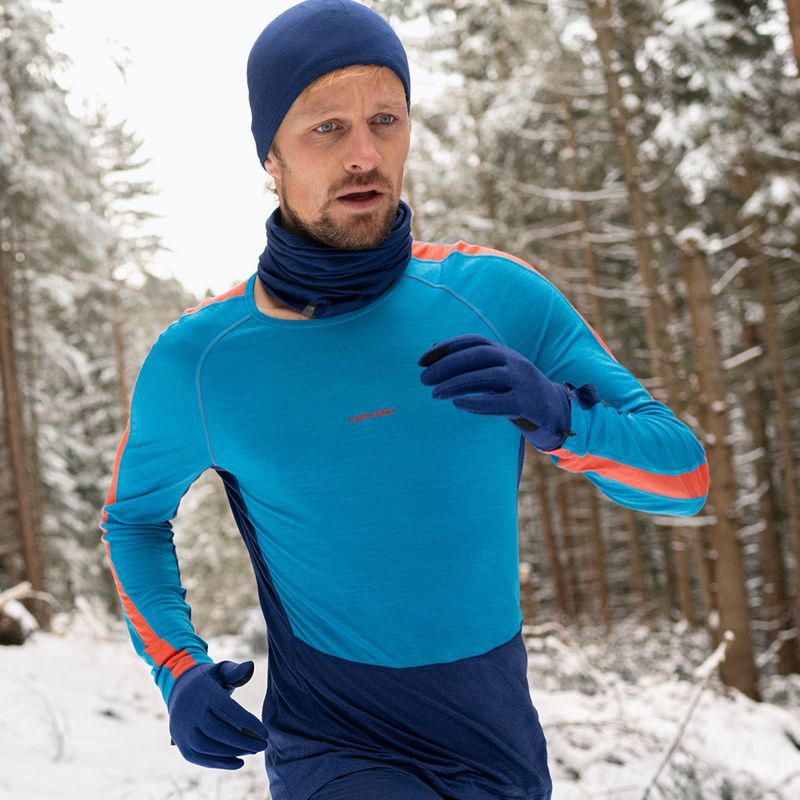 Bluză termică pentru bărbați icebreaker 125 Zoneknit Crewe geo blue 9