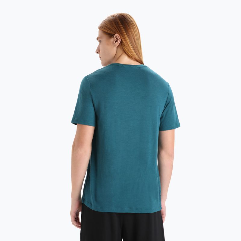 Tricou termic pentru bărbați icebreaker Tech Lite II Cadence Paths verde IB0A56N87281 3