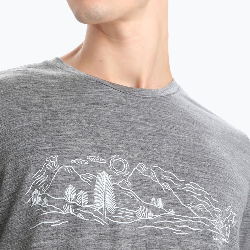Tricou termic pentru bărbați Icebreaker Tech Lite II Nature Sprint gri IB0A56NB0041 4