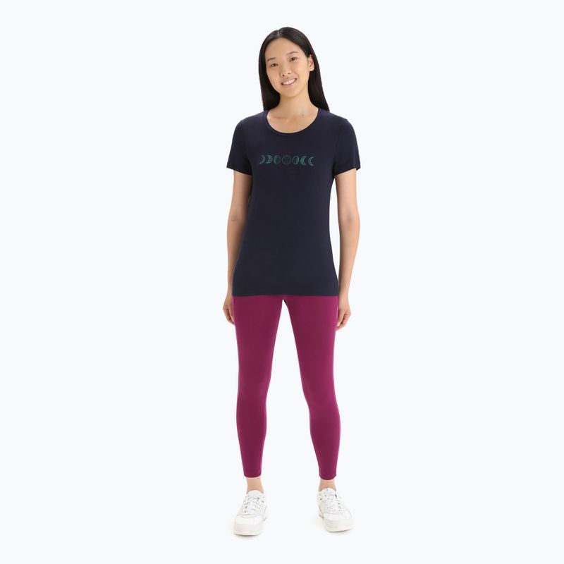 Tricou termic pentru femei icebreaker Tech Lite II Moon Phase albastru marin IB0A56NO4011 2