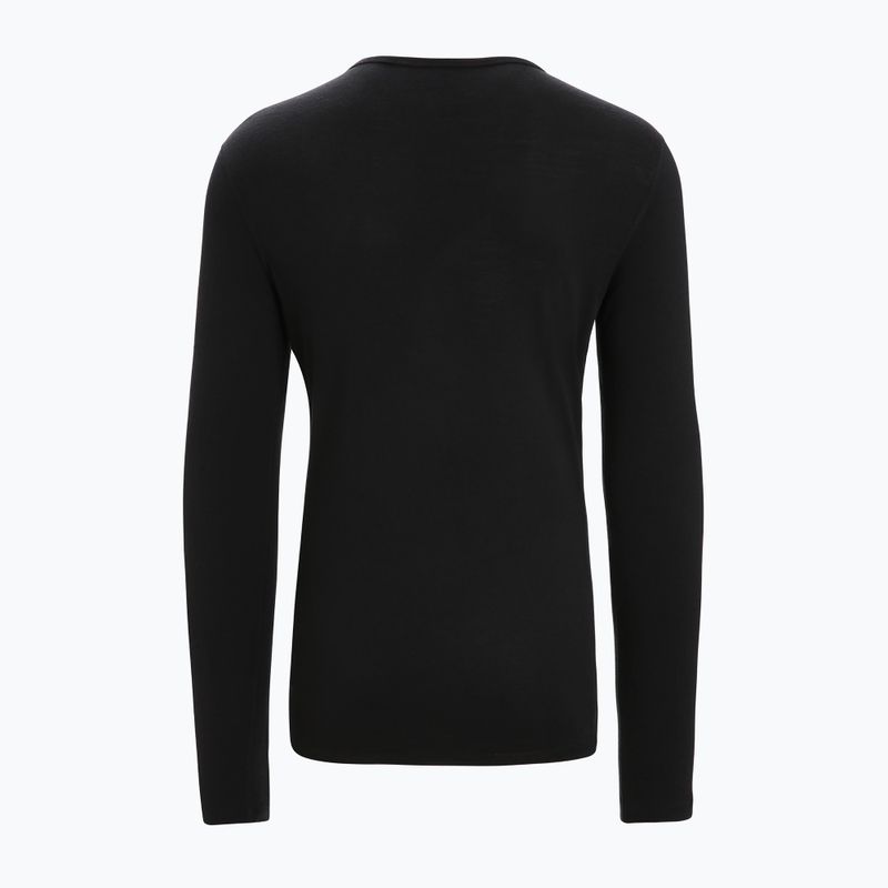 Bărbați Icebreaker 200 Oasis Crewe Ski Stripes tricou termic negru 7