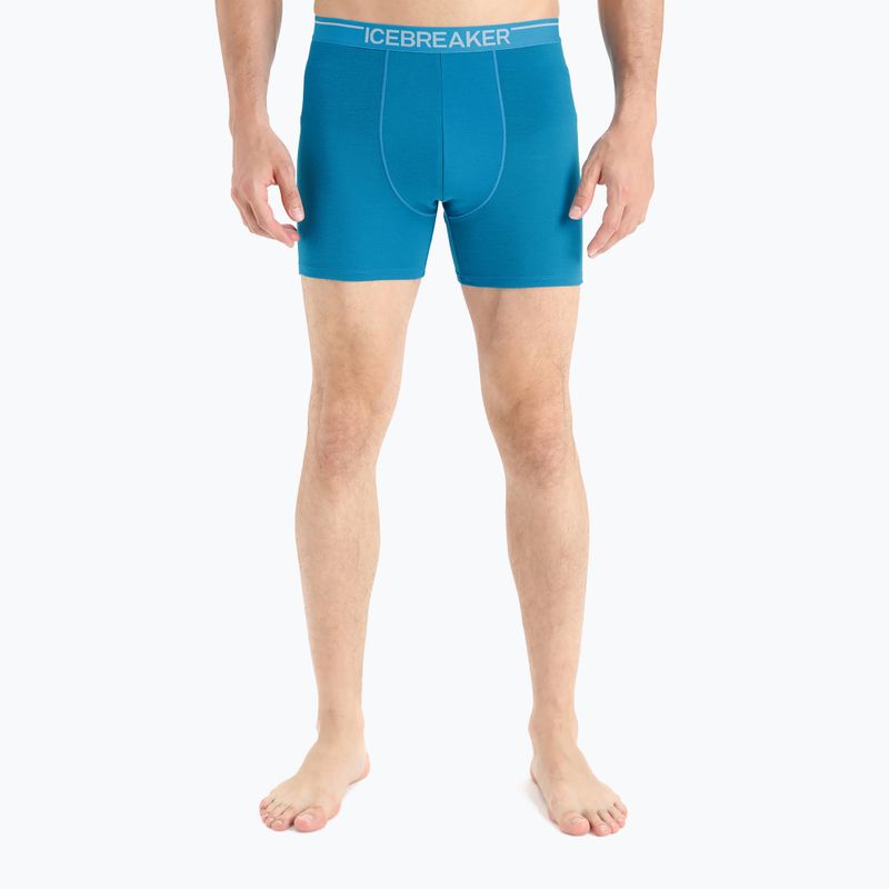 Boxeri termici pentru bărbați Icebreaker Anatomica Geo Blue 103029 4